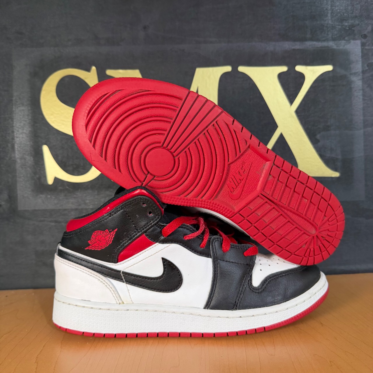 Air Jordan 1 Mid White/Gym Red/Black