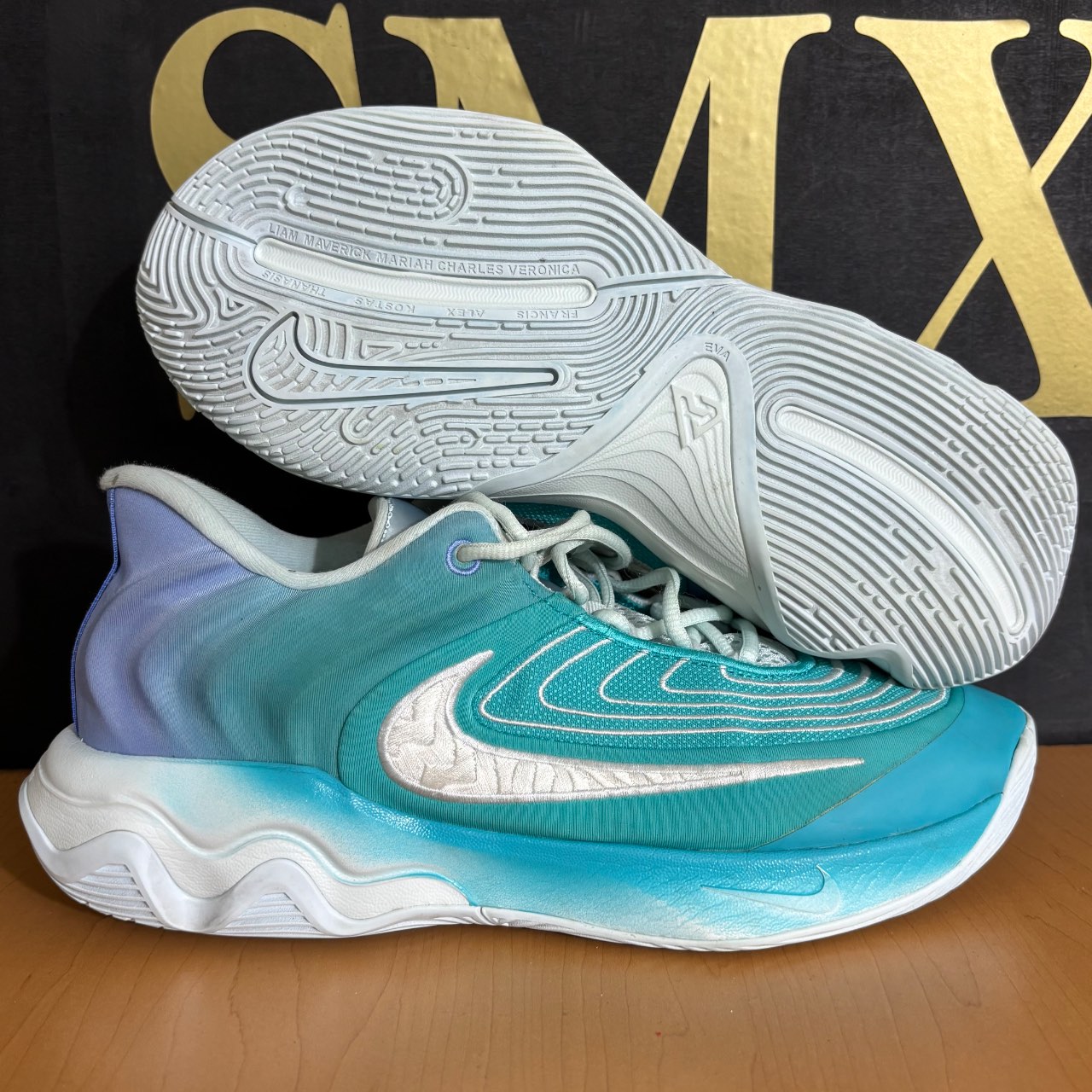 Nike Zoom Freak 4 Turquesa y azul degradado · Foto 1