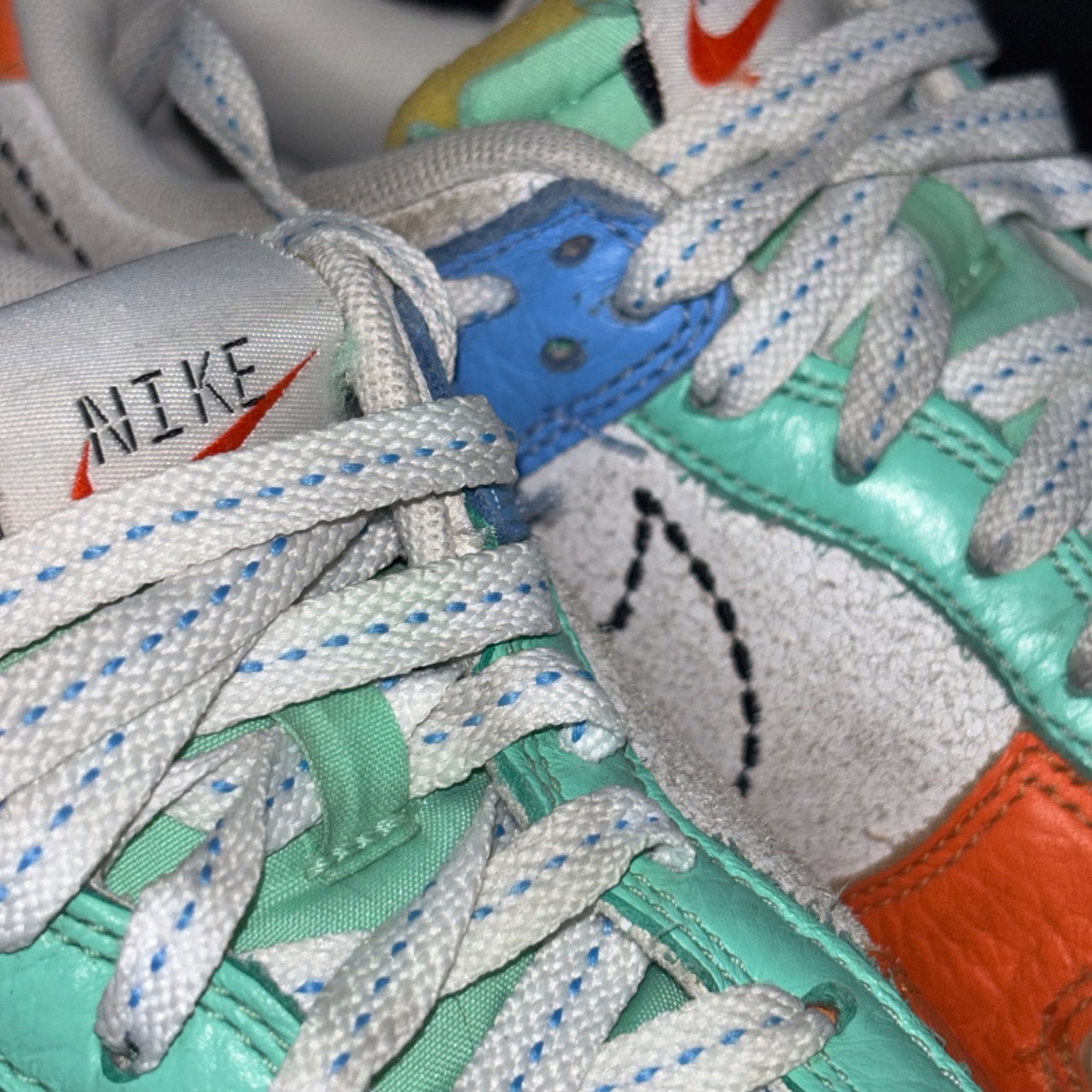 Nike Dunk Low SP White/Blue/Orange/Mint · Foto 3