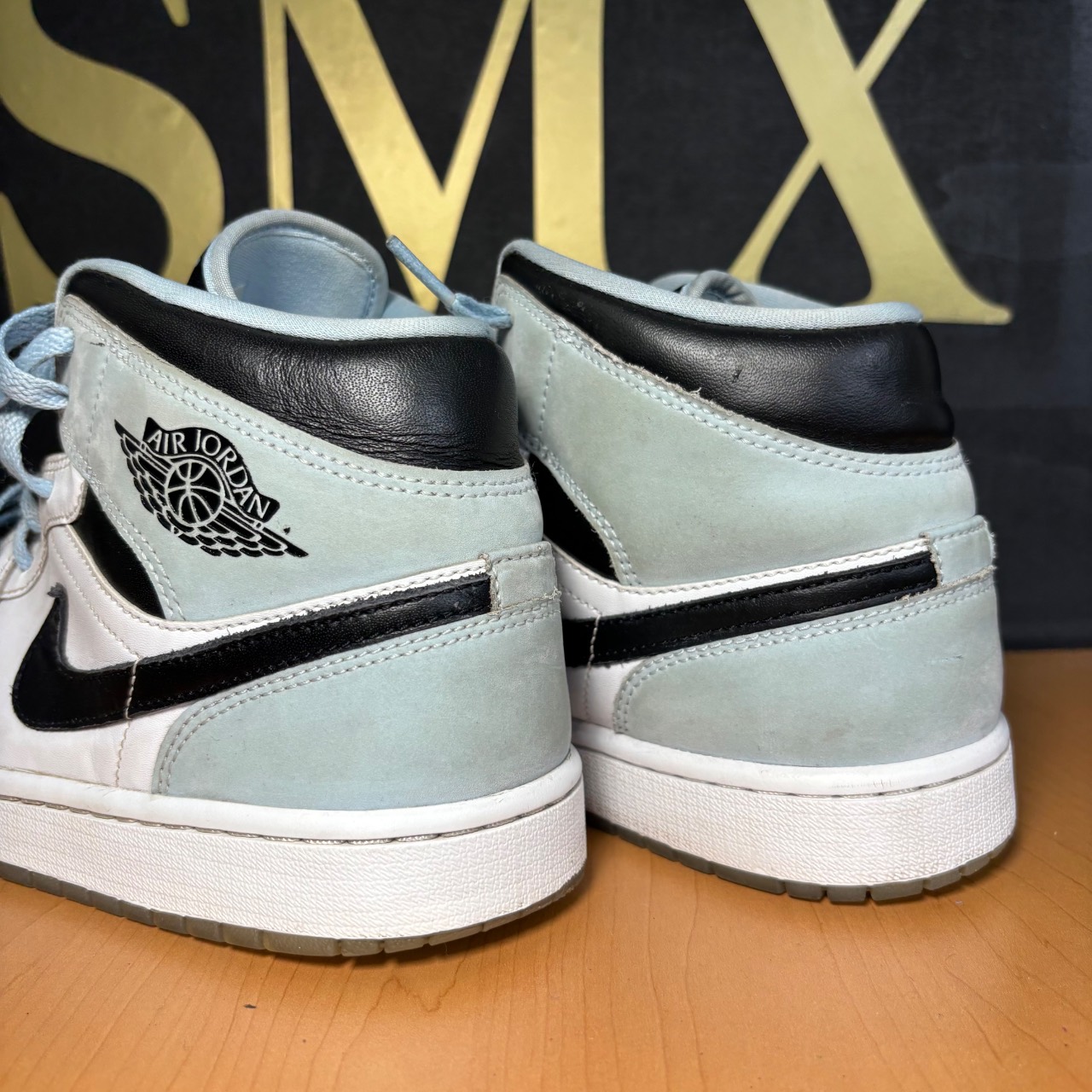 Air Jordan 1 Mid White/Black/Light Blue · Foto 5