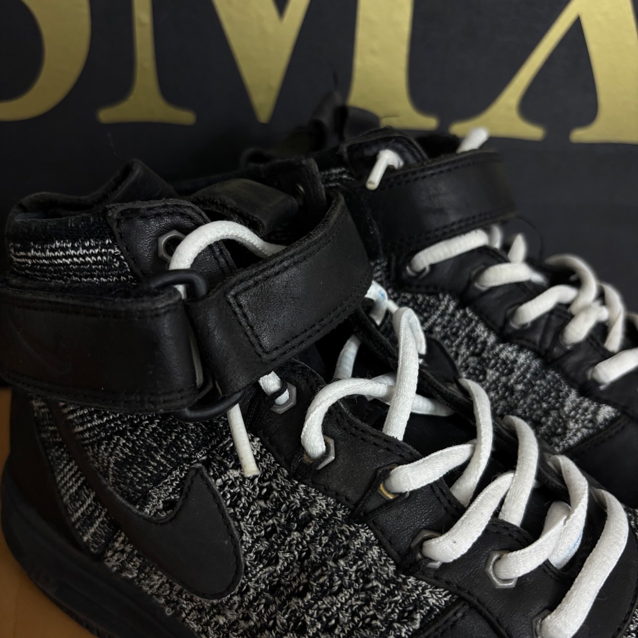 Nike Lunar Force 1 Flyknit Workboot Negro/Blanco/Gris Cool · Foto 6