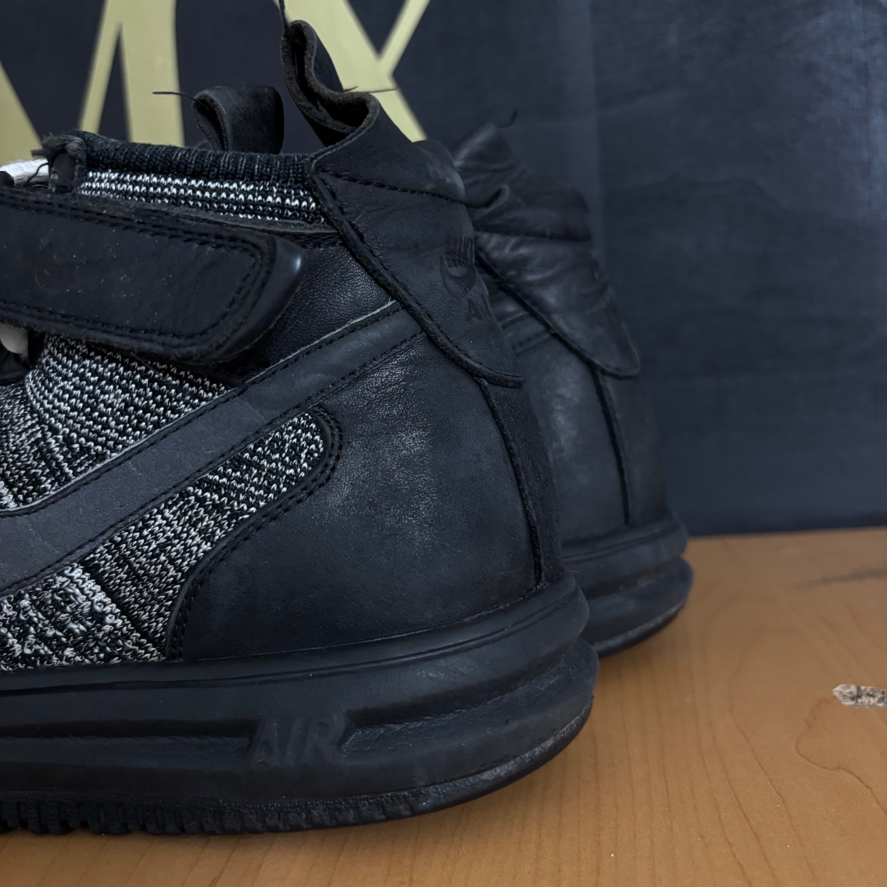 Nike Lunar Force 1 Flyknit Workboot Negro/Blanco/Gris Cool · Foto 7