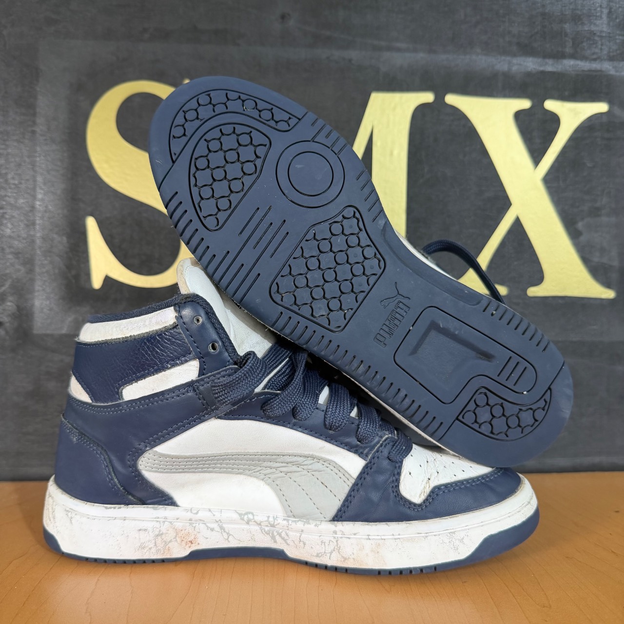 Puma Rebound LayUp Blanco, azul marino y gris · Foto 2