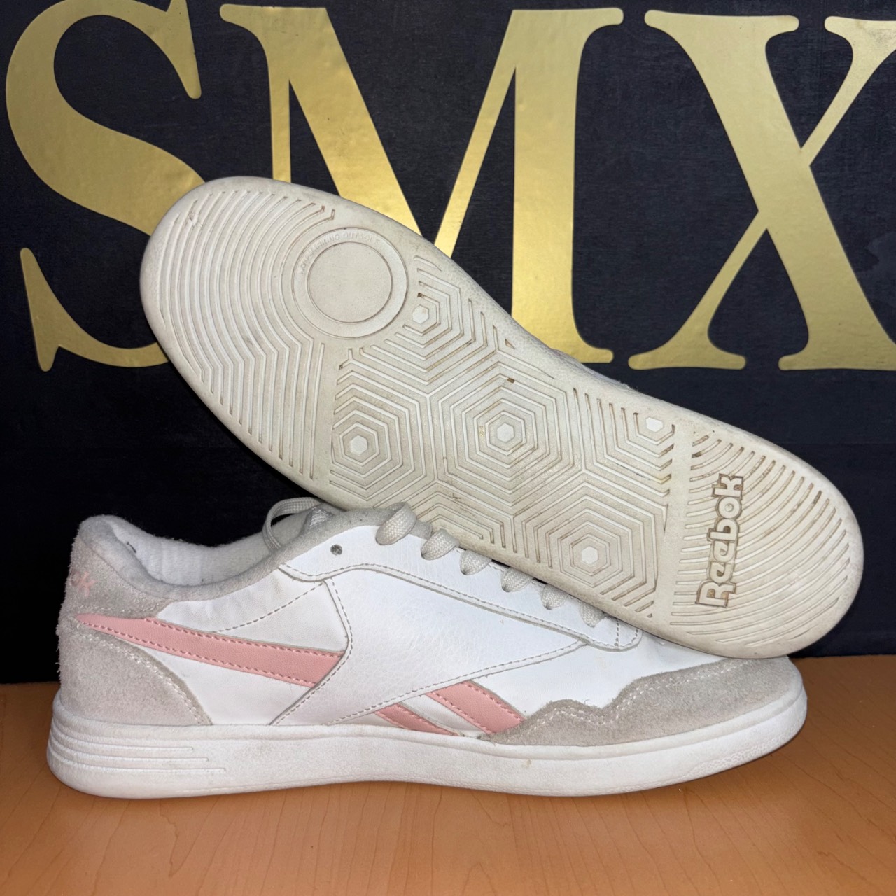 Reebok Club C 85 Blanco con rosa claro y gamuza gris · Foto 2