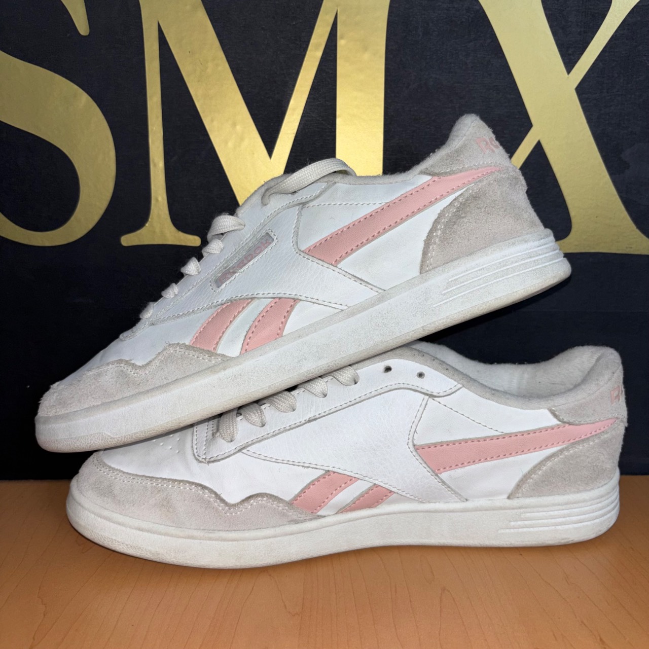 Reebok Club C 85 Blanco con rosa claro y gamuza gris · Foto 3