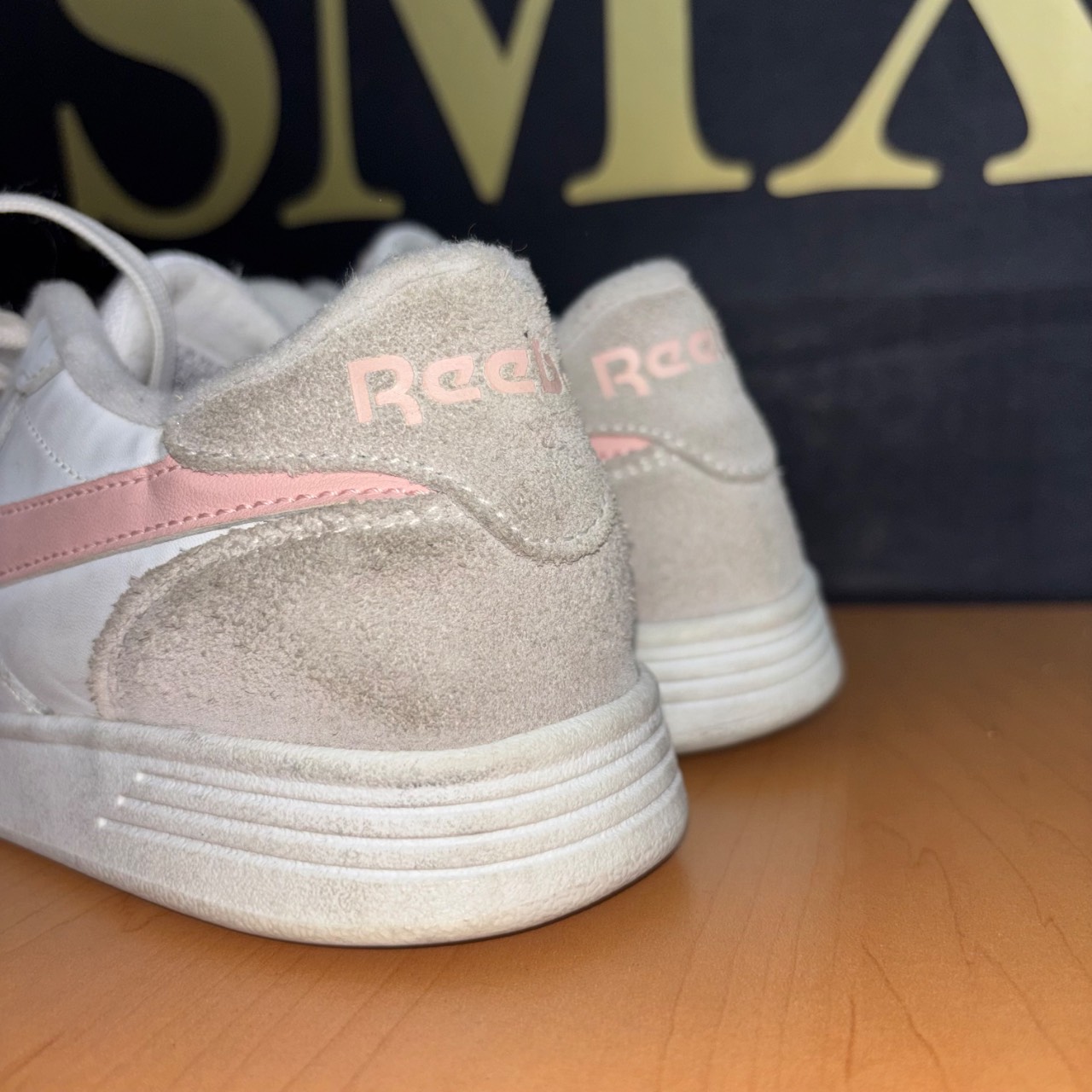 Reebok Club C 85 Blanco con rosa claro y gamuza gris · Foto 5