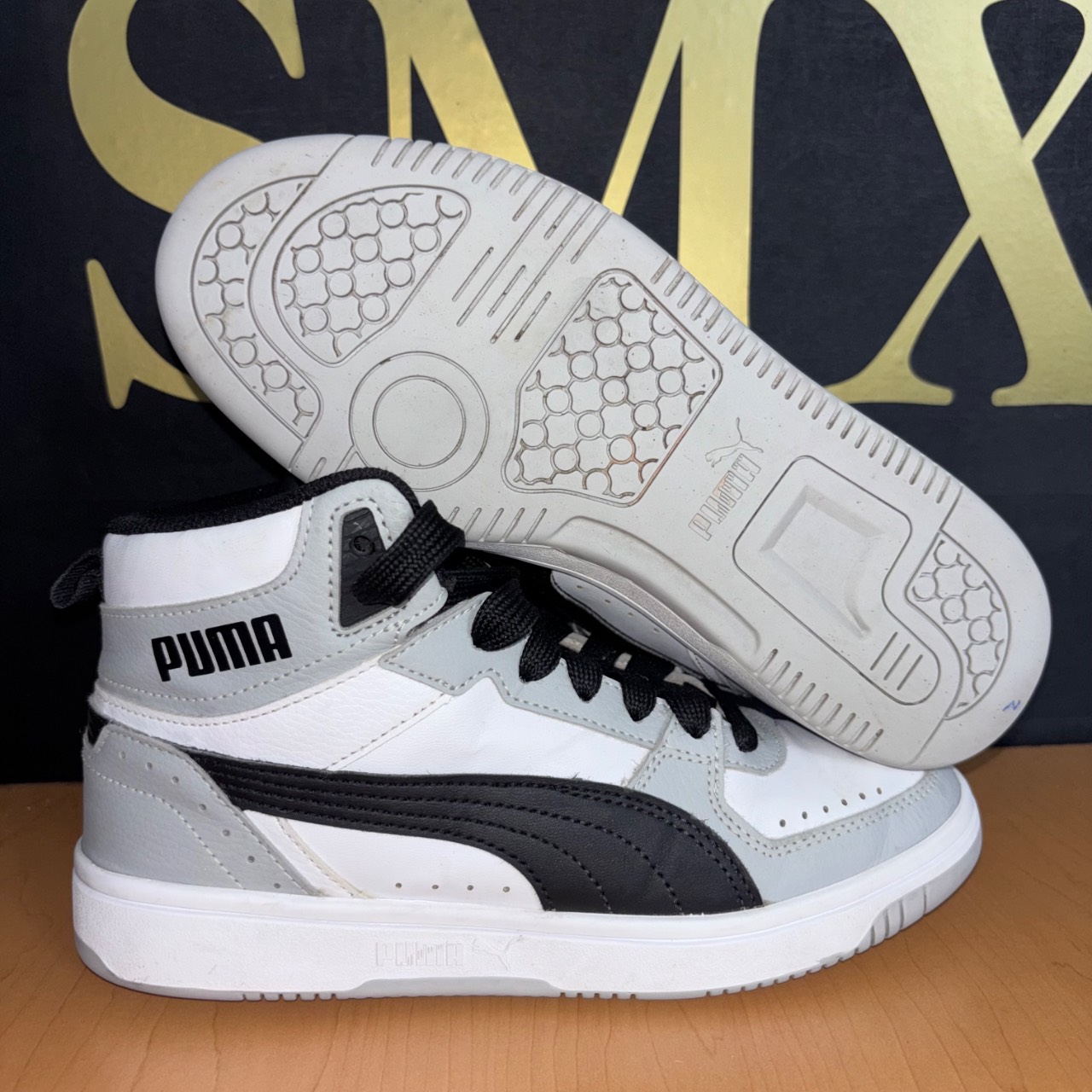Puma Rebound LayUp Mid Puma White-Puma Black-Puma Team Gold · Foto 1