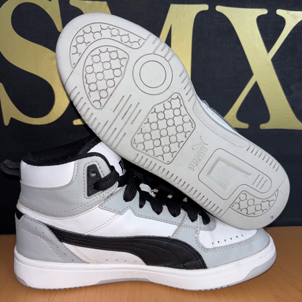 Puma Rebound LayUp Mid Puma White-Puma Black-Puma Team Gold · Foto 2