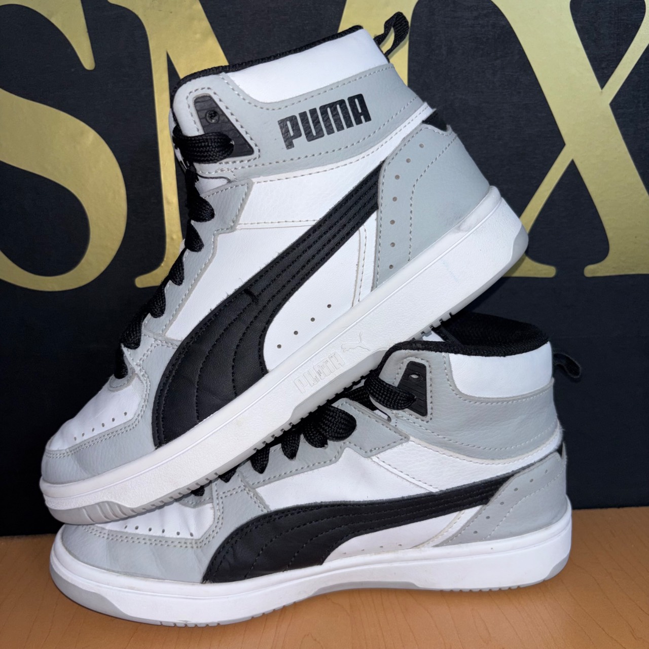 Puma Rebound LayUp Mid Puma White-Puma Black-Puma Team Gold · Foto 5