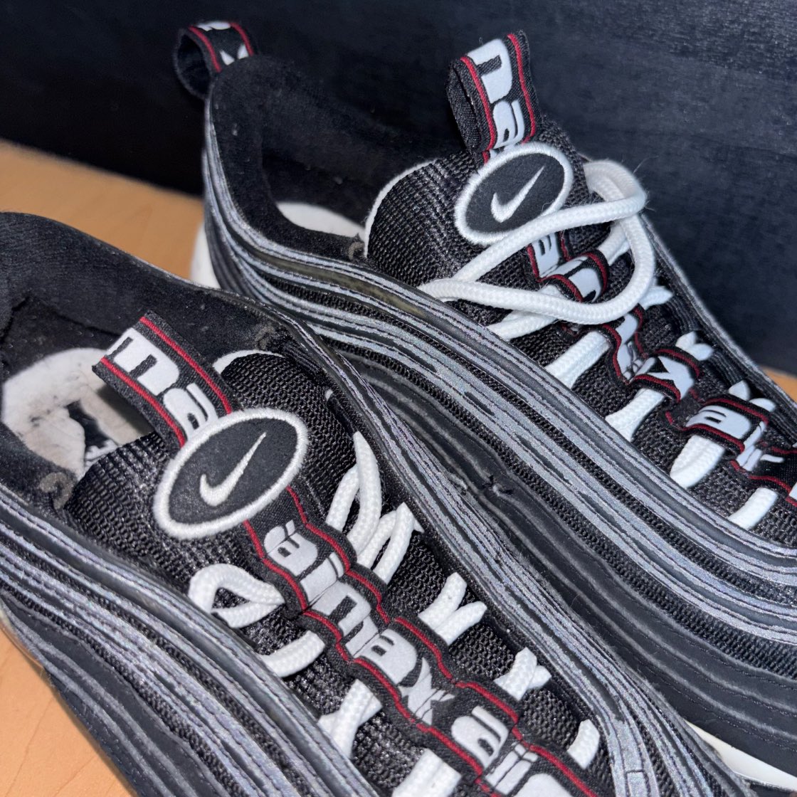 Nike Air Max 97 Negro, blanco y rojo · Foto 3